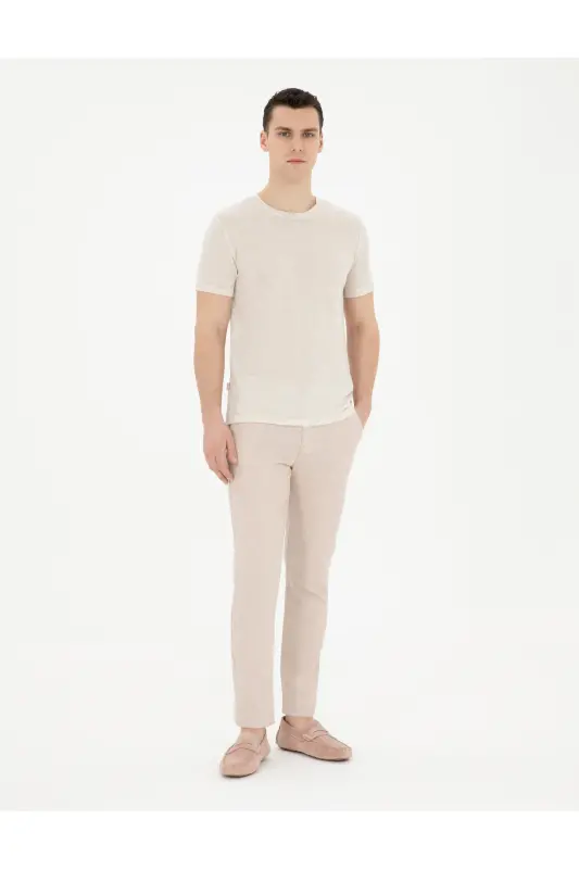 PİERRE CARDİN ERKEK CHINOS SLİM FİT KETEN PANTOLON G021SZ078.000.1844077 RAMON - BEJ - 2