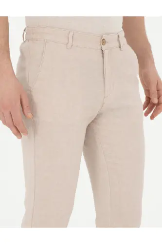 PİERRE CARDİN ERKEK CHINOS SLİM FİT KETEN PANTOLON G021SZ078.000.1844077 RAMON - BEJ - 5