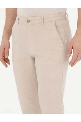 PİERRE CARDİN ERKEK CHINOS SLİM FİT KETEN PANTOLON G021SZ078.000.1844077 RAMON - BEJ - 6