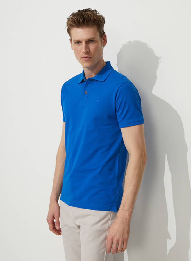 Pierre Cardin Erkek Polo Tişört - Düz Saks - 2