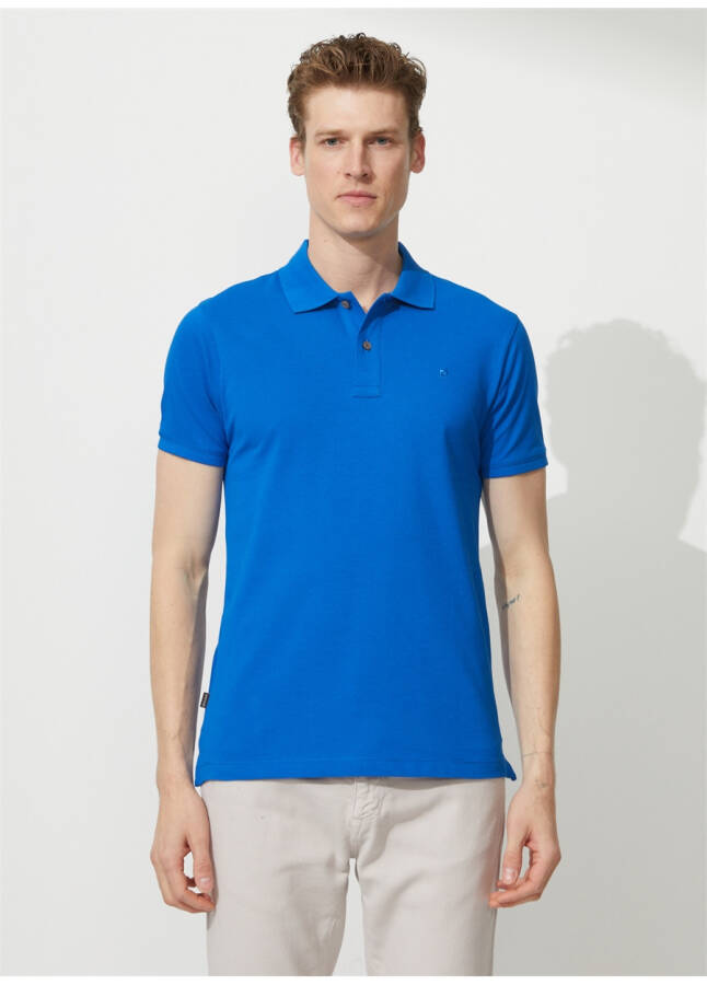 Pierre Cardin Erkek Polo Tişört - Düz Saks - 7