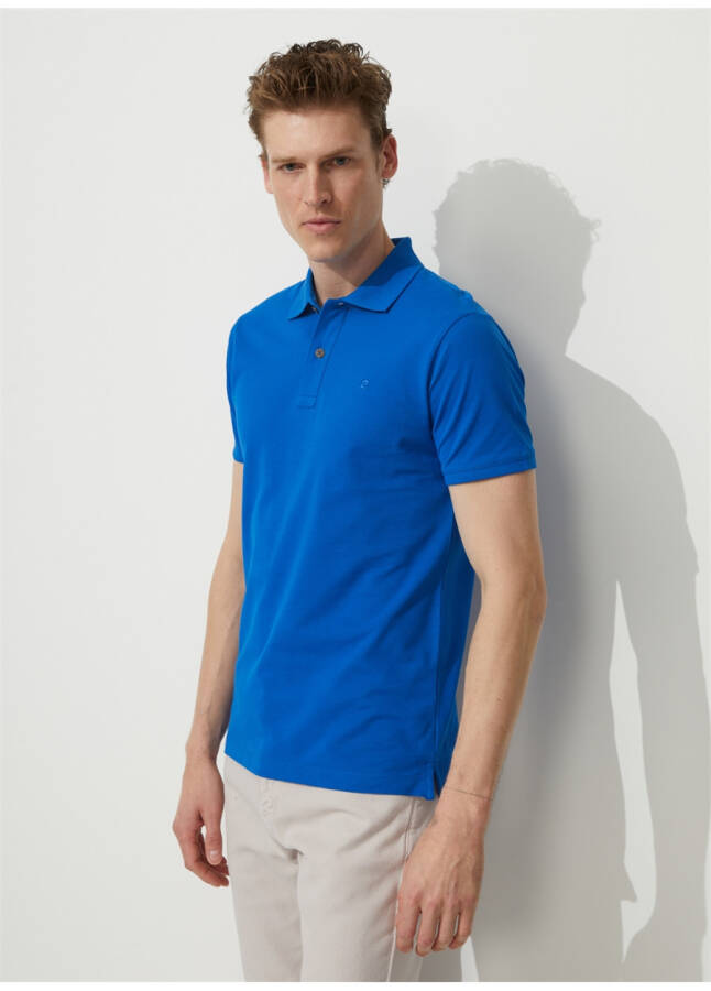 Pierre Cardin Erkek Polo Tişört - Düz Saks - 8