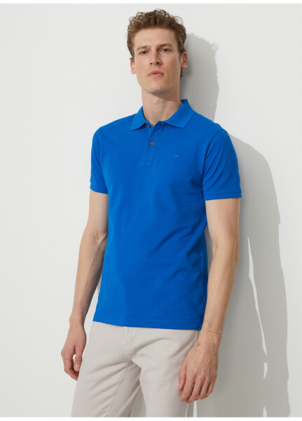 Pierre Cardin Erkek Polo Tişört - Düz Saks - 9