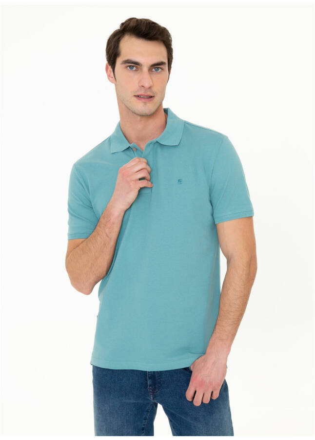 Pierre Cardin Erkek Polo Tişört, Düz Yeşil - 5