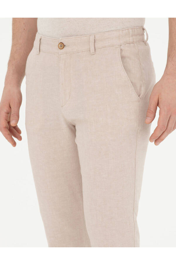PİERRE CARDİN ERKEK CHINOS SLİM FİT KETEN PANTOLON G021SZ078.000.1844077 RAMON-BEJ - 6