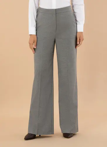 Pierre Cardin High Waist Flare Gray Women's Trousers LAMER-P - PIERRE CARDIN (1)