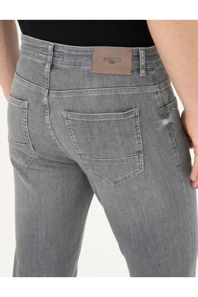 PİERRE CARDİN DOKUMA KUMAŞ SLİM FİT DENİM PANTOLON -GRİ - 5