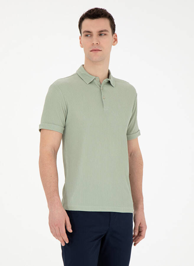 Pierre Cardin Jacquard Çağla Men's Polo T-Shirt BLAKE - 9