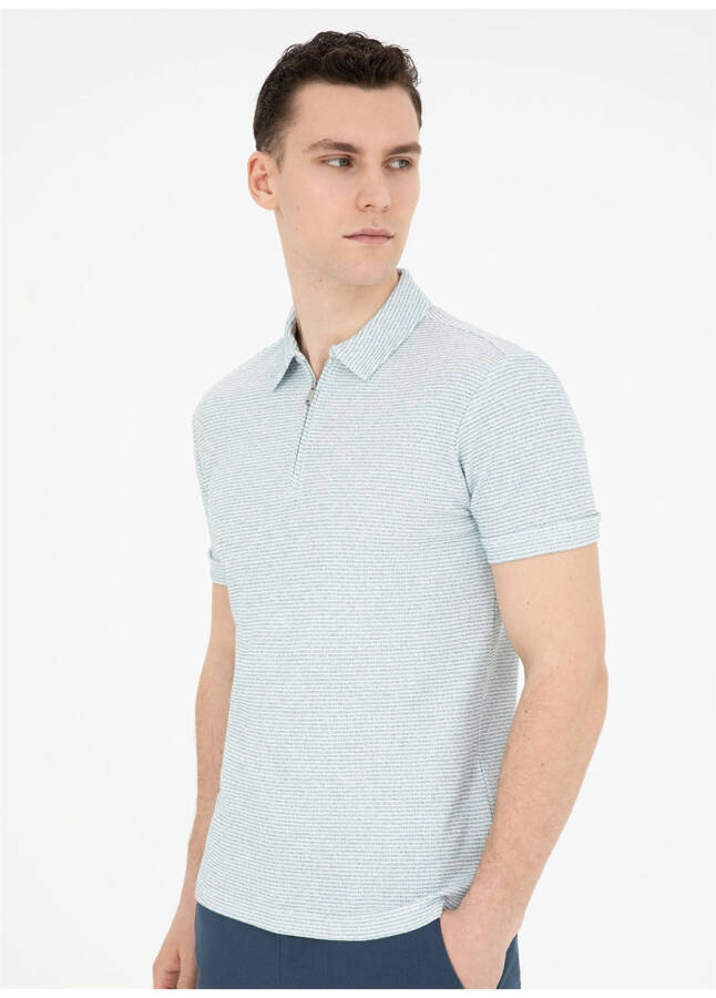 Pierre Cardin Jakarlı Mavi Erkek Polo Tişört SAROZ - 3