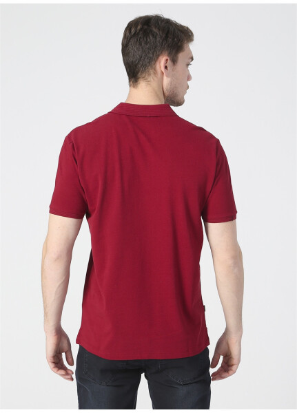 Pierre Cardin Men's Plain Red Polo T-Shirt with Polo Collar - 7