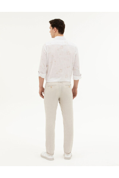 Pierre Cardin Men's Slim Fit Linen Pants - 3