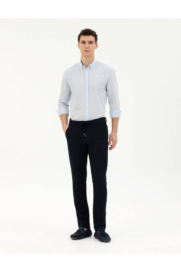 Pierre Cardin Men's Slim Fit Linen Pants - 1