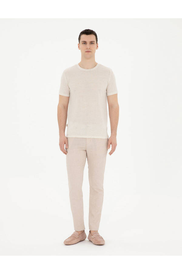 Pierre Cardin Men's Slim Fit Linen Pants - 1