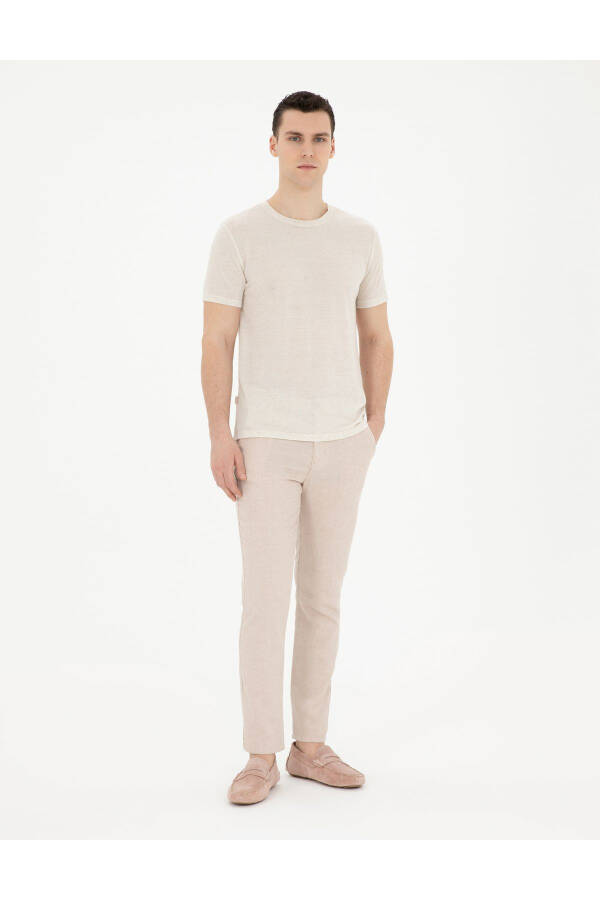 Pierre Cardin Men's Slim Fit Linen Pants - 2