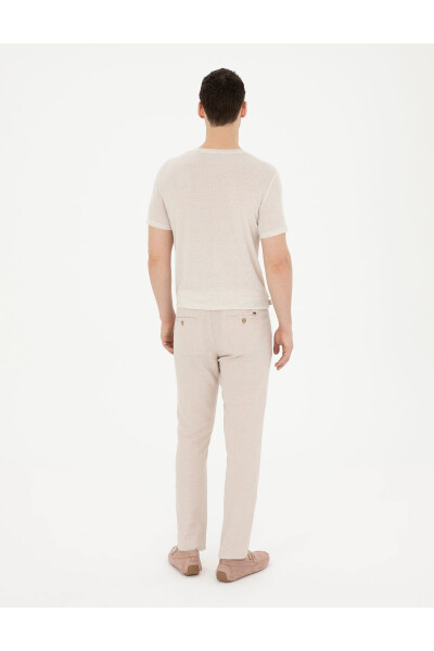 Pierre Cardin Men's Slim Fit Linen Pants - 3
