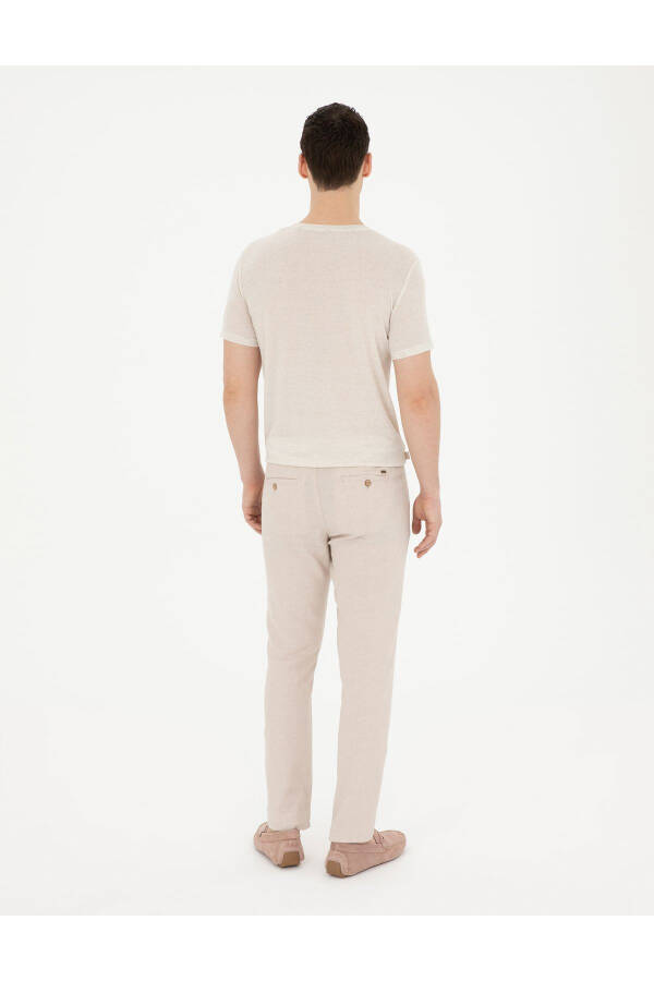 Pierre Cardin Men's Slim Fit Linen Pants - 3