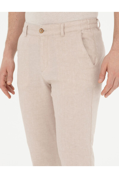 Pierre Cardin Men's Slim Fit Linen Pants - 6