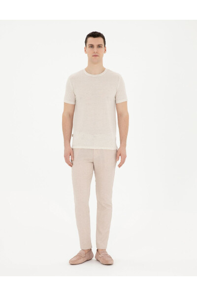 Pierre Cardin Men's Slim Fit Linen Pants - PIERRE CARDIN
