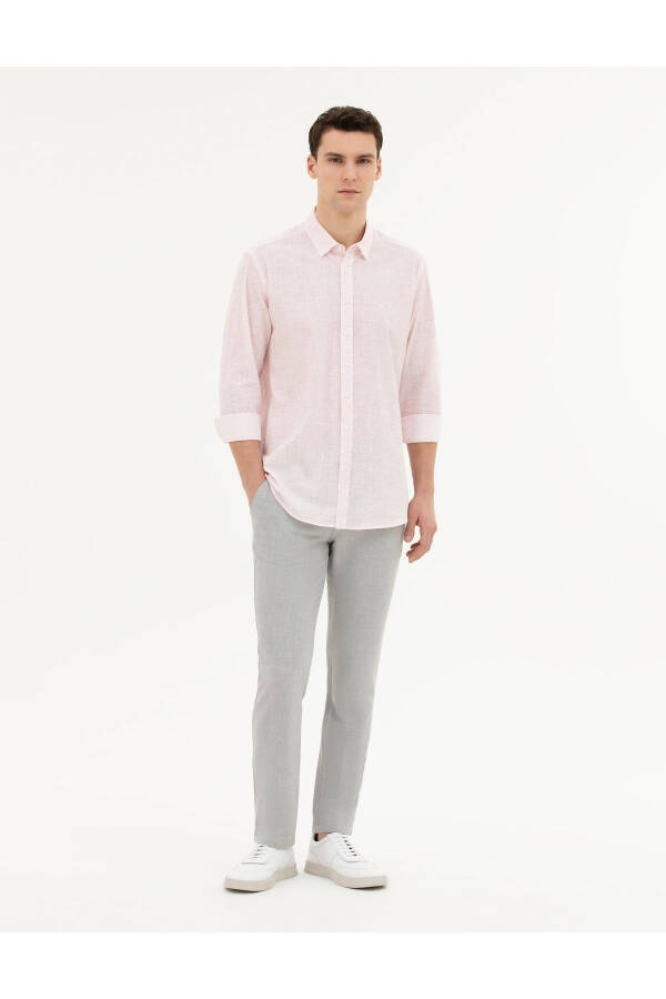 Pierre Cardin Men's Slim Fit Linen Trousers - 1