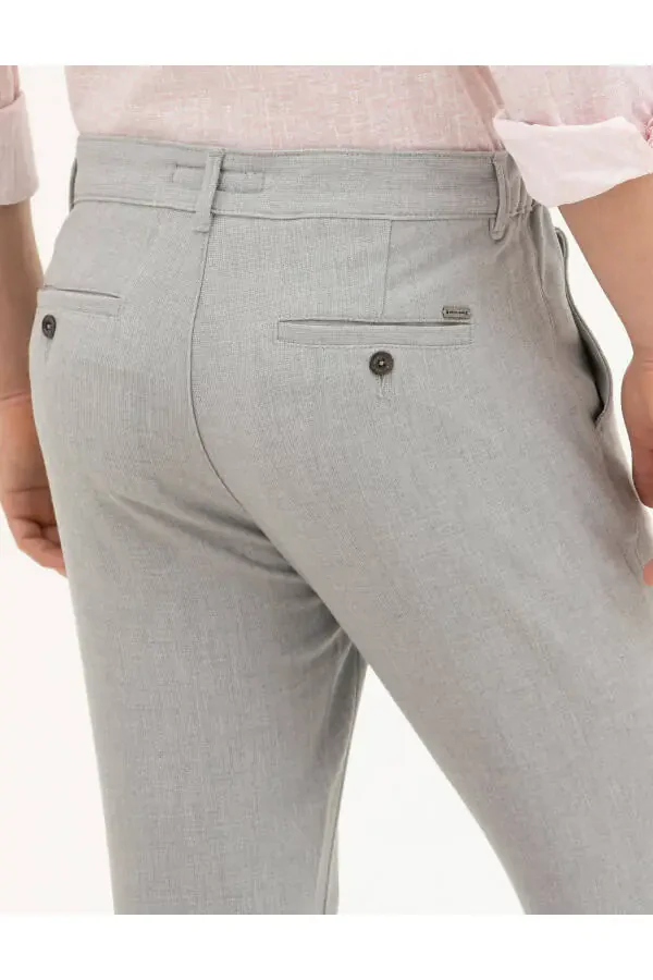 Pierre Cardin Men's Slim Fit Linen Trousers - 7