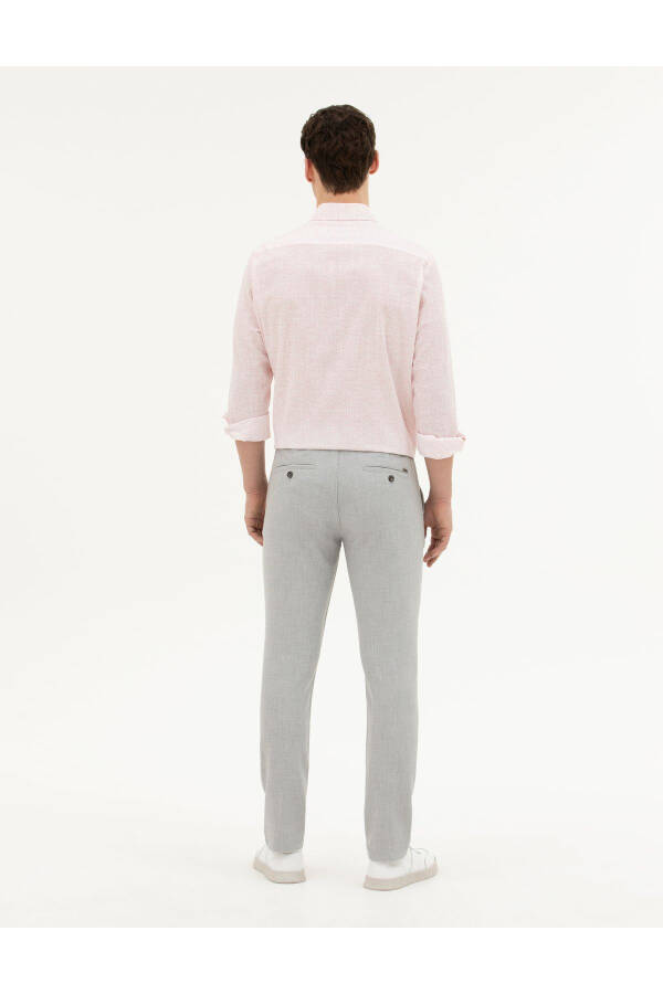 Pierre Cardin Men's Slim Fit Linen Trousers - 3