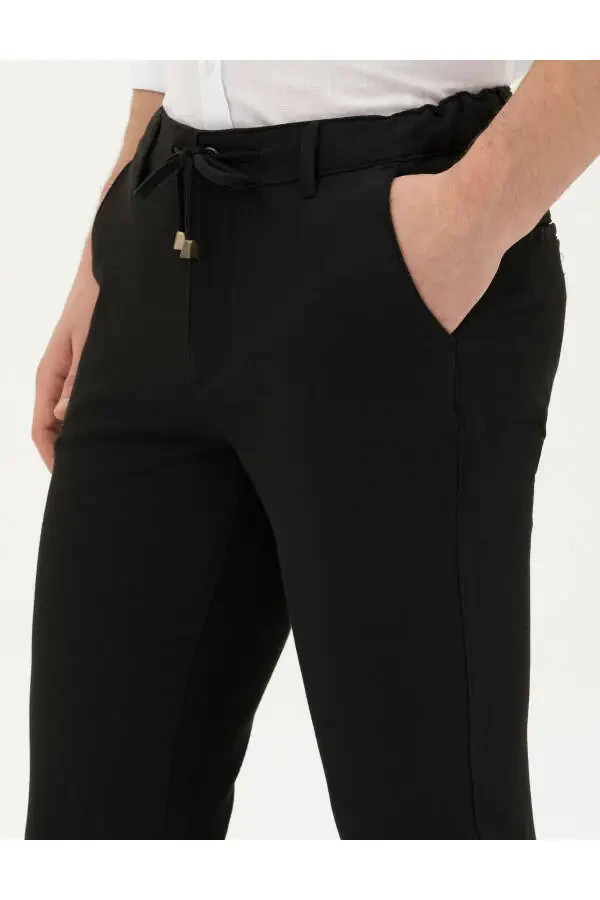 Pierre Cardin Men's Slim Fit Linen Trousers - 6