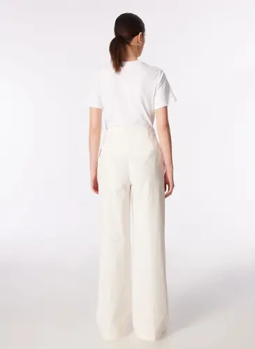 Pierre Cardin Normal Bel Loose Fit Beyaz Kadın Kumaş Pantolon HOLLY - 7