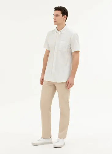 Pierre Cardin Normal Bel Normal Paça Regular Fit Bej Erkak Shim RIVER - 3