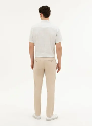 Pierre Cardin Normal Bel Normal Paça Regular Fit Bej Erkak Shim RIVER - 4