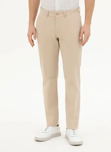 Pierre Cardin Normal Bel Normal Paça Regular Fit Bej Erkek Pantolon RIVER - PIERRE CARDIN (1)