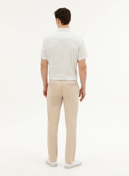 Pierre Cardin Normal Bel Normal Paça Regular Fit Bej Erkek Pantolon RIVER - 4