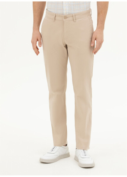 Pierre Cardin Normal Bel Normal Paça Regular Fit Bej Erkek Pantolon RIVER - 14