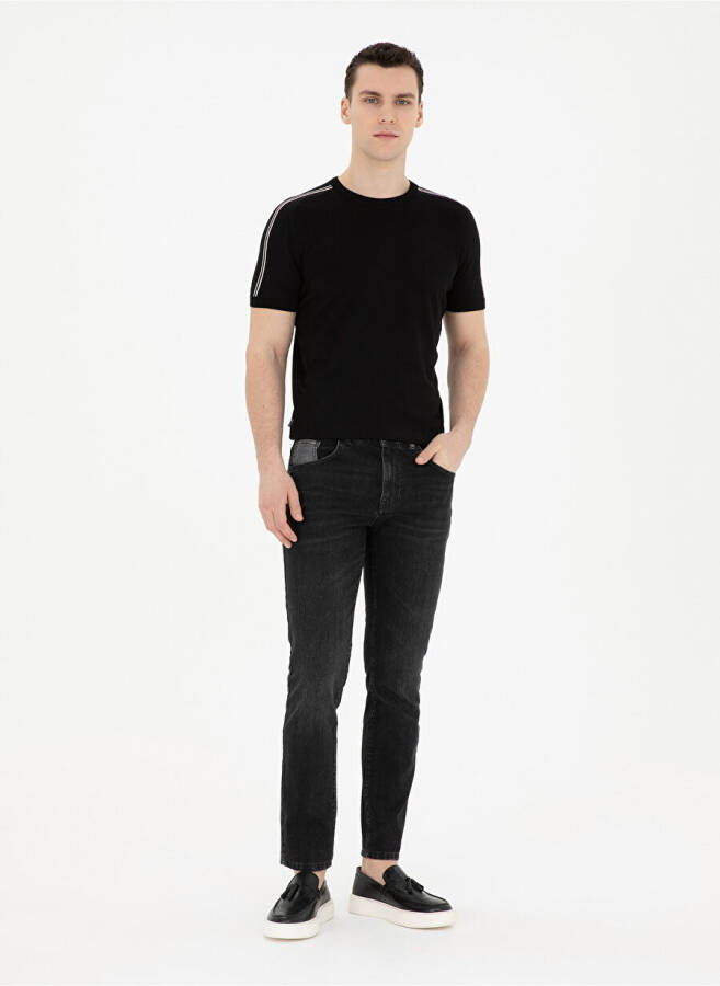 Pierre Cardin Normal Bel Normal Paça Slim Fit Antrasit Erkek Denim Pantolon JONES - 7