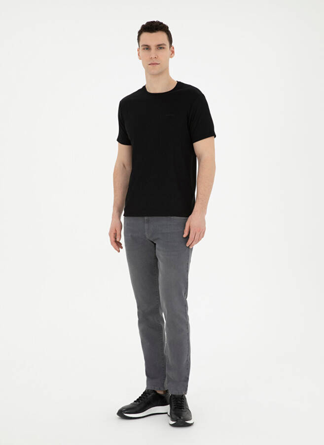 Pierre Cardin Normal Bel Normal Paça Slim Fit Gri Erkek Denim Pantolon TUGAN - 9