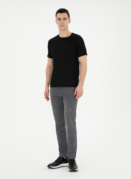 Pierre Cardin Normal Bel Normal Paça Slim Fit Gri Erkek Denim Pantolon TUGAN - 3