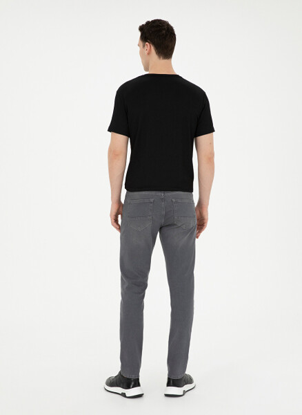 Pierre Cardin Normal Bel Normal Paça Slim Fit Gri Erkek Denim Pantolon TUGAN - 4