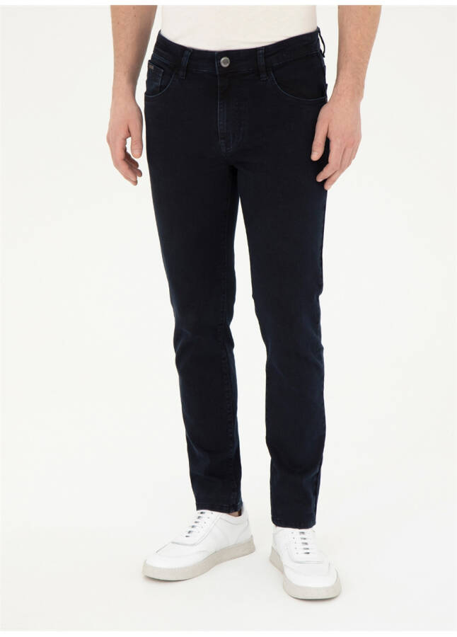 Pierre Cardin Normal Bel Normal Paça Slim Fit Lacivert Erkek Denim Pantolon BADELA - 11