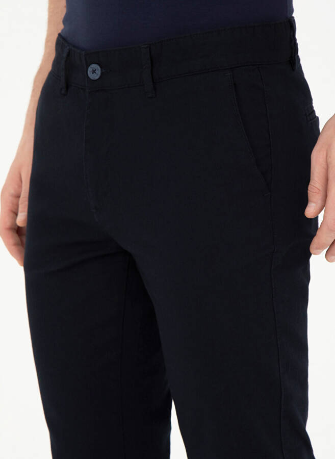 Pierre Cardin Normal Bel Normal Paça Slim Fit Lacivert Erkek Pantolon MALLOW - 12