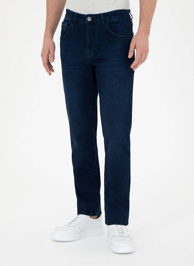 Pierre Cardin Normal Bel Normal Paça Straight Koyu Lacivert Erkek Denim Pantolon SIMON - 6