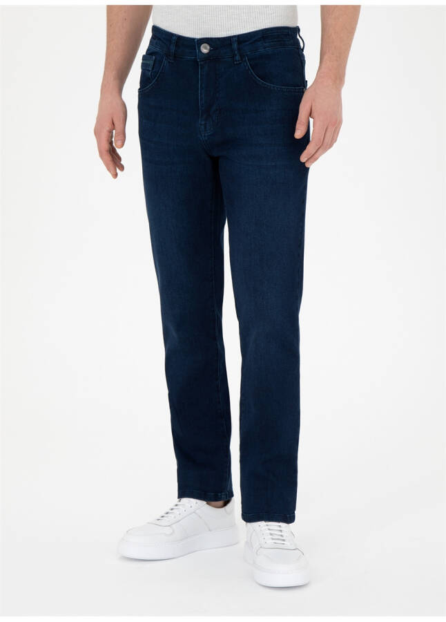 Pierre Cardin Normal Bel Normal Paça Straight Koyu Lacivert Erkek Denim Pantolon SIMON - 11