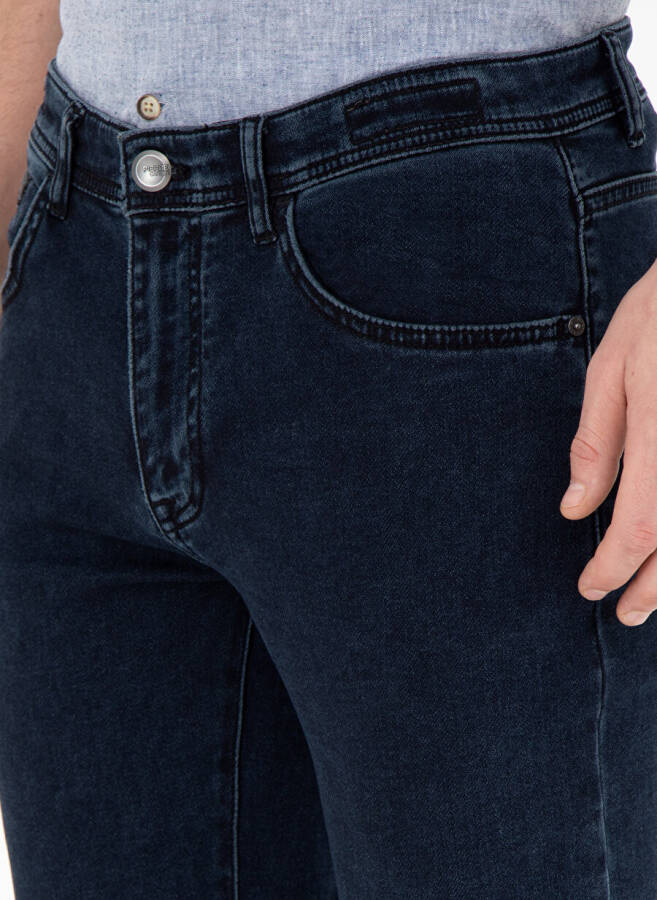 Pierre Cardin Normal Bel Normal Paça Straight Lacivert Erkek Denim Pantolon MAGUDE - 11