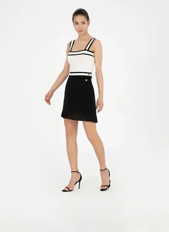 Pierre Cardin Normal Bel Siyah Kadın Diz Üstü Etek LAYANA - 3