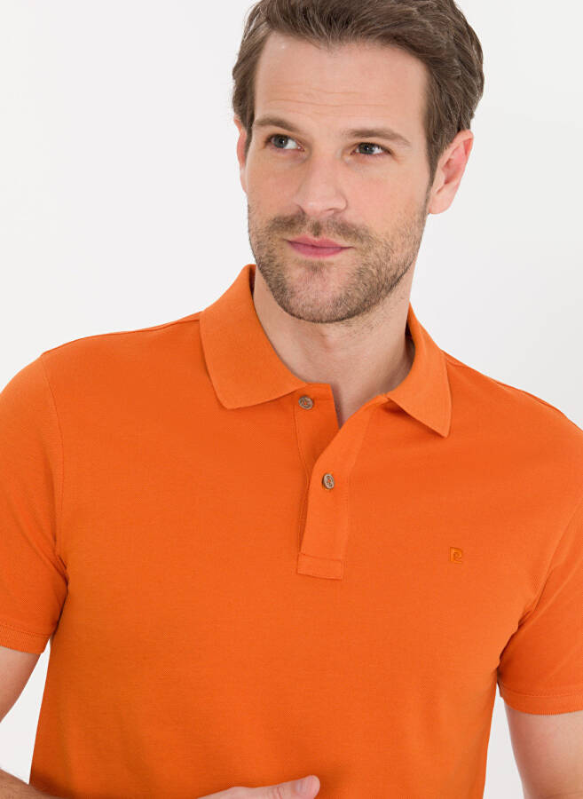 Pierre Cardin Plain Cinnamon Men's Polo T-Shirt - 2