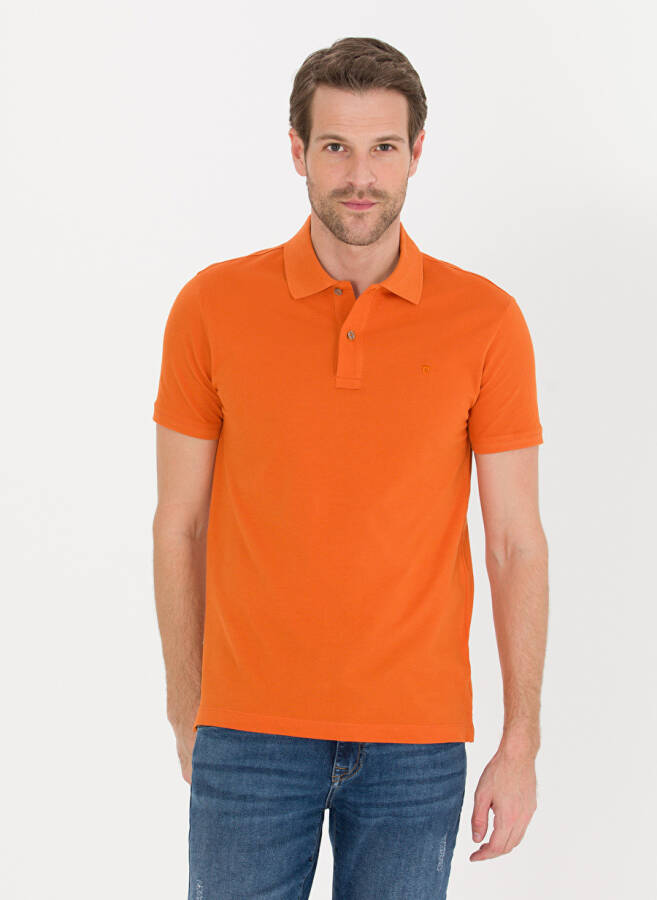 Pierre Cardin Plain Cinnamon Men's Polo T-Shirt - 3