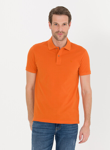 Pierre Cardin Plain Cinnamon Men's Polo T-Shirt - 9