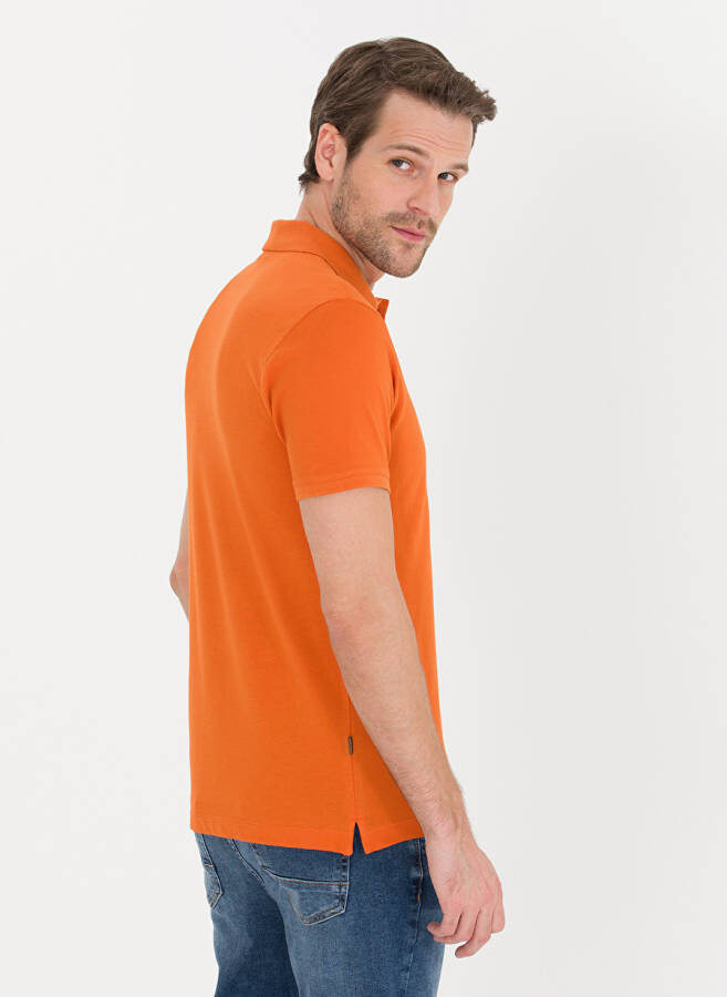 Pierre Cardin Plain Cinnamon Men's Polo T-Shirt - 11