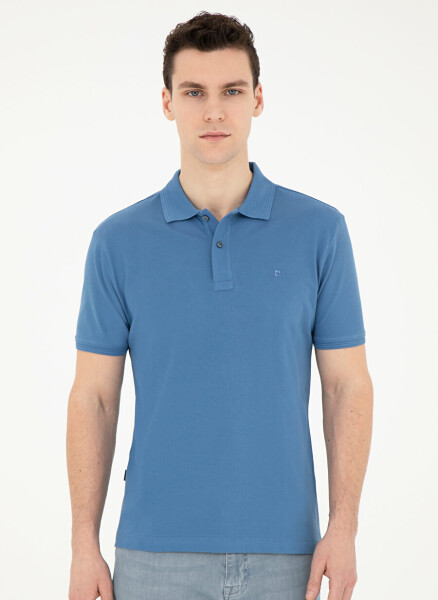 Pierre Cardin Plain Dark Blue Men's Polo T-Shirt SUNNY - 9