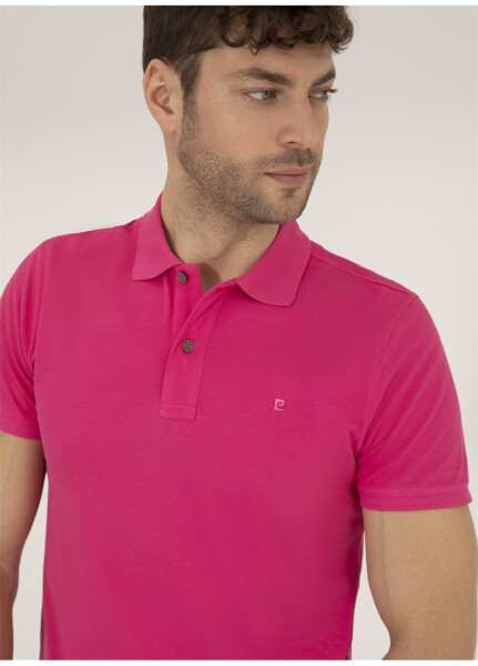 Pierre Cardin Plain Fuchsia Men's Polo T-Shirt - 8