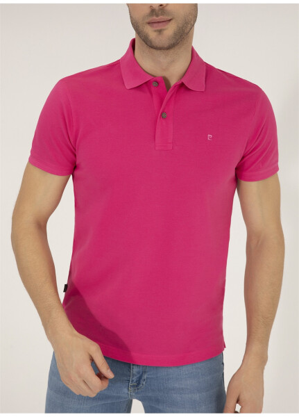 Pierre Cardin Plain Fuchsia Men's Polo T-Shirt - 9