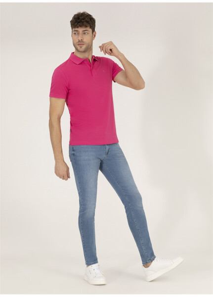 Pierre Cardin Plain Fuchsia Men's Polo T-Shirt - 10